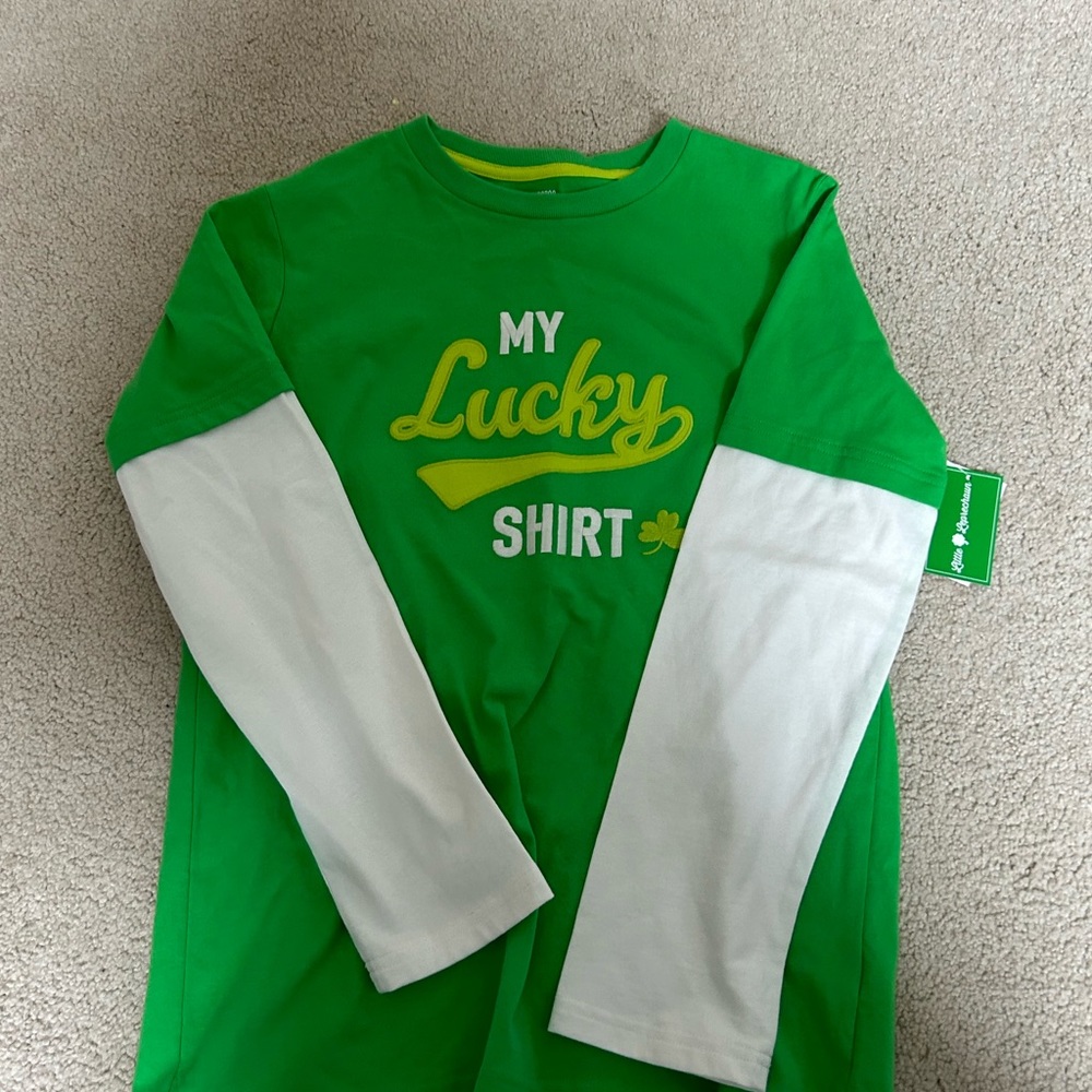 NWT st. Paddy's day - my lucky shirt size 12 kids large